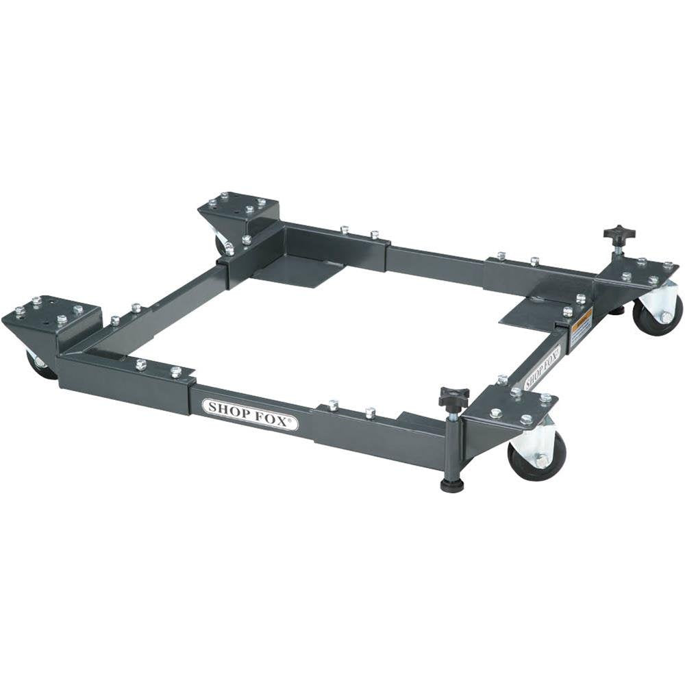 Shop Fox D2057A Adjustable Mobile Base, Small Charcoal Grey