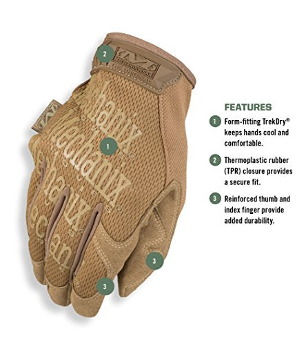 Mechanix Wear - Original Coyote Gloves (Small, Brown) SS-SMS-9004857