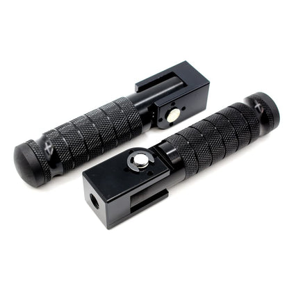 Universal Motorcycle Bicycle Folding Foot Pegs 90 Degree Foldable Electric Motorbike Ebike For Super73 S2/ZX/RX/R/S Passenger Footrests Rearsets Rear Set Footpegs foot Rest Pedals M8 Install Bolts