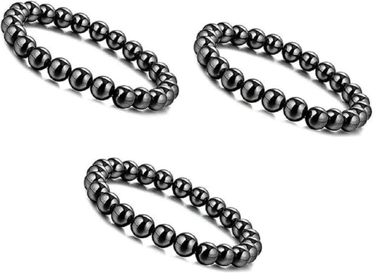 Drkao 3 Pack Magnet Bracelets for Health, Pain Relief, Magnetic Hematite Bracelets for Woman, Health Magnets, Traditional Magnetic Therapy Mom Presents For Mother