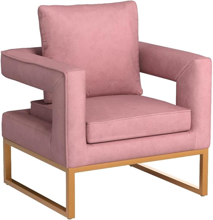 Roundhill Furniture Lenola Upholstered Accent Arm Chair