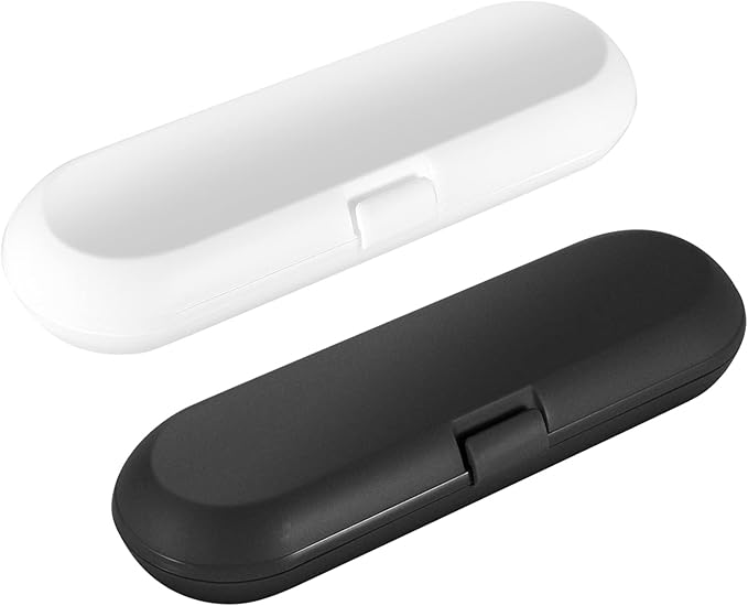 Cosmos Pack of 2 Plastic Travel Case Toothbrush Carrying Case Holder Container