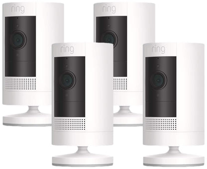 Ring Outdoor Cam (Stick Up Cam) | Weather-Resistant Outdoor Camera, Live View, Color Night Vision, Two-Way Talk, Motion alerts, Works with Alexa | White