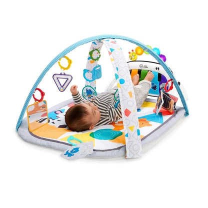 Baby Einstein, 4-in-1 Kickin' Tunes and Language Discovery Play Gym with Piano, Mat with Detachable Activity Toys, Lights, Sounds and Music, Ages Newborn +