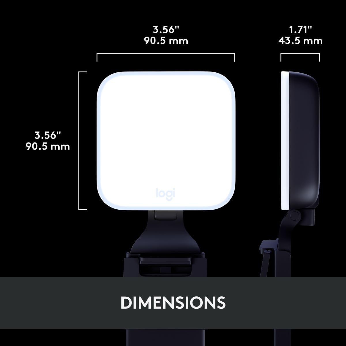 Logitech for Creators Litra Glow Premium LED Streaming Light with TrueSoft - For Video Conferencing, Zoom Meetings, Adjustable Mount and Desktop App Control for PC/Mac - Graphite