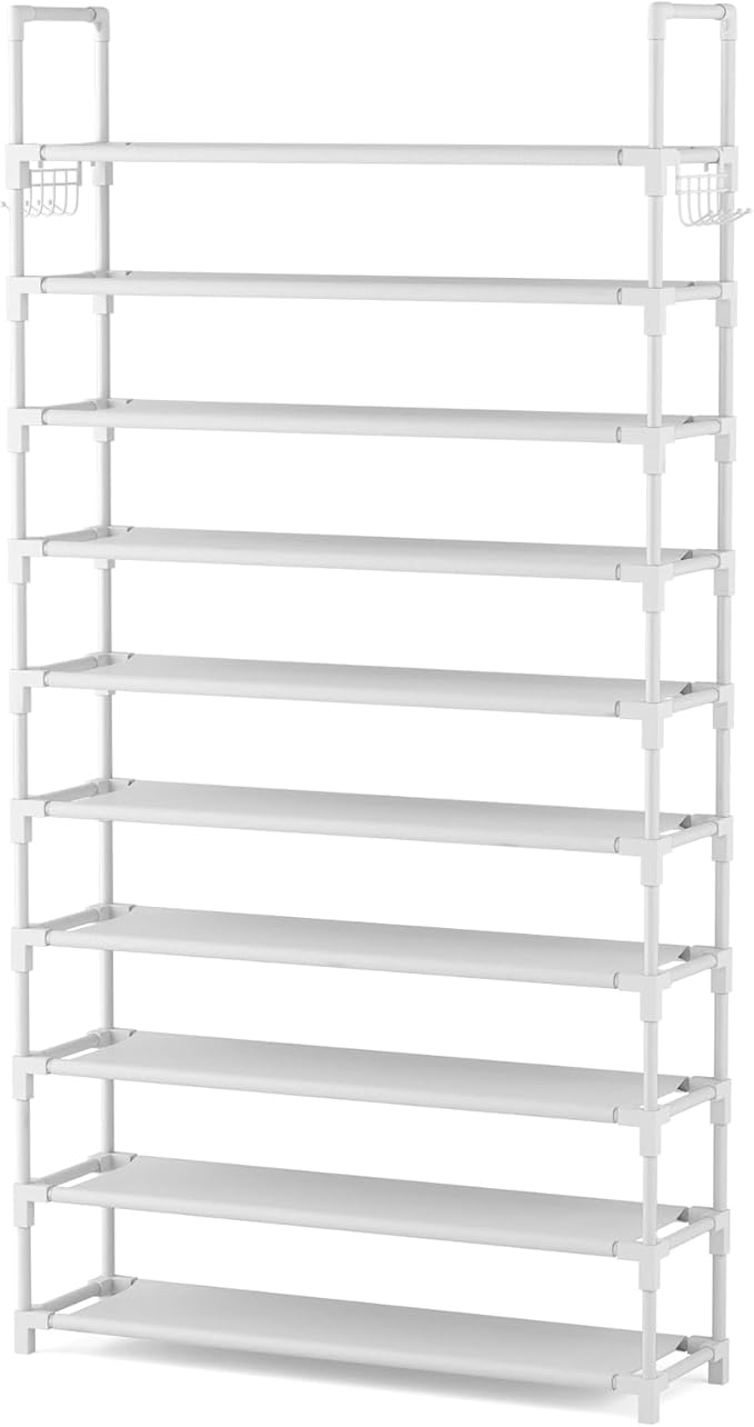 VTRIN 10 Tiers Shoe Rack Tall Large Capacity Wide Shoe Organizer Sturdy Shoe