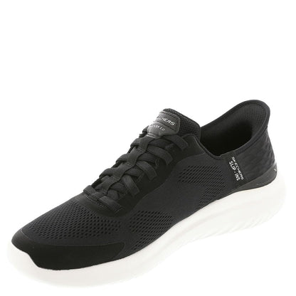 Skechers Men's Bounder 2.0 EMERGED, Black Mesh/White Synthetic, 10 UK