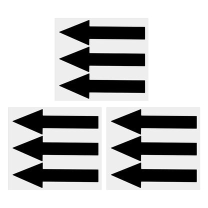JJUNW 9 Pack Arrow Decal Stickers - PVC Waterproof Wall Marking Signs - Self Adhesive Directional Stickers (Black)