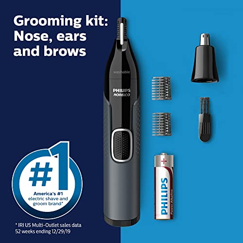 Philips Norelco Body Groomer 7000 Series, Men's Whole Body Groomer, Contour-Following 2D Flexing Head, Triple Protect Shave System & Intimate Body Hair Trimmer, 100% Showerproof, BG7480/50