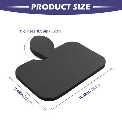 Yoga Knee Pad,High Density Foam NBR Material Yoga Knee Cushion,Clear Up Pain During Exercise,Exercise Pads for Knees Elbows Wrist,Ideal for Pilates and Planks (Black,11.4x7.5x0.59inch)