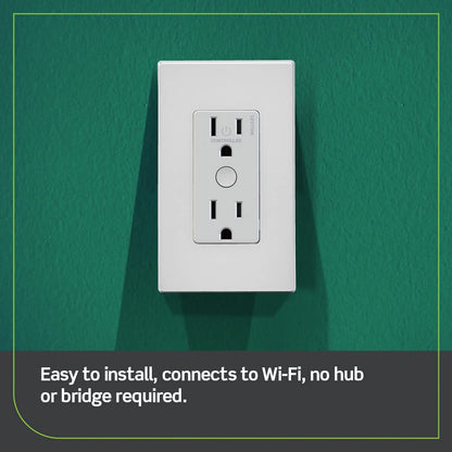 Leviton Decora Smart Switch, Wi-Fi 2nd Gen, Neutral Wire Required, Works with Matter, My Leviton, Alexa, Google Assistant, Apple Home/Siri & Wired or Wire-Free 3-Way, D215S-1RW, White