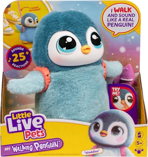 Little Live Pets My Walking Penguin - Waddles | Soft and Cuddly Interactive Toy Penguin That Walks, Dances and Flaps It's Wings. 25+ Sounds and Reactions. Batteries Included. For Kids Ages 5+.
