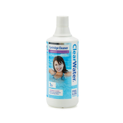 Clearwater Filter Cartridge Cleaner Solution for Hot Tubs and Swimming Pools, Up to 20 Uses, 1 Litre