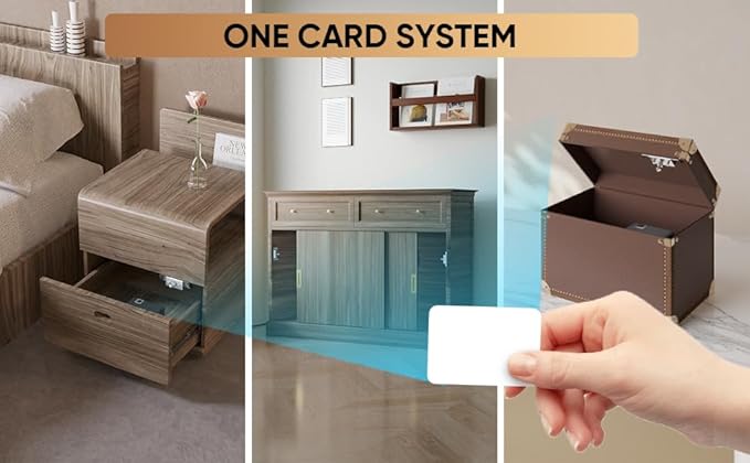 Smart Cabinet Lock Hidden Invisible RFID Kid Keyless Drawer Locks