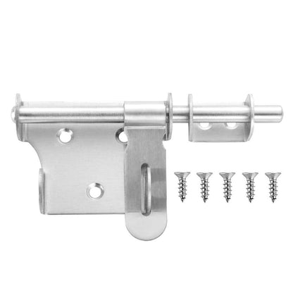 Sliding Bolt Gate Latch,Stainless Steel Latch Bolt Door Latch Lock, Bolt with Padlock Hole, Hasp Safety Clasp Hasp Barrel Bolt Sliding Latches,Stainless Steel Brushed Finish