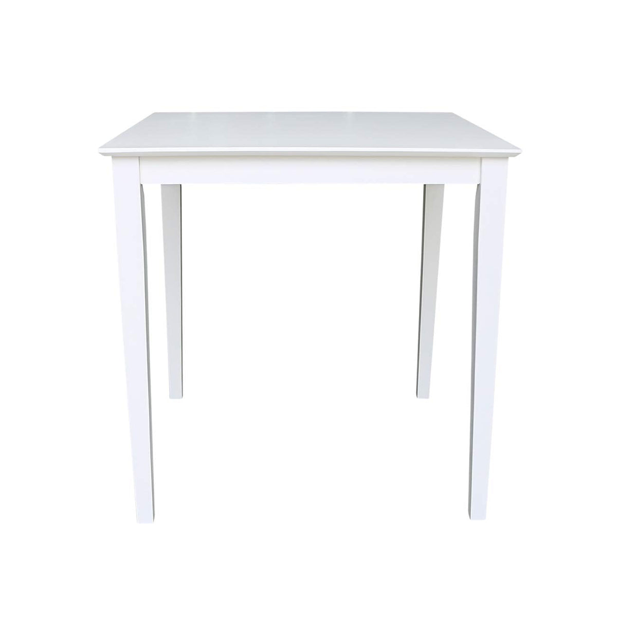 Solid Wood Counter Height Dining Table, 36 Inch High, White