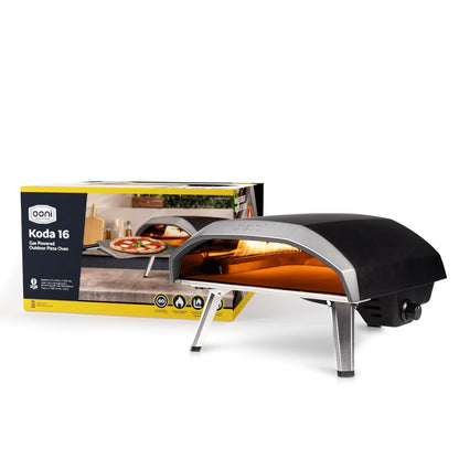 Ooni Koda 16 Gas Pizza Oven – 37 mbar Outdoor Portable Propane Gas Pizza Oven - 16 Inch Authentic Stone Baked Pizzas in 60 Seconds