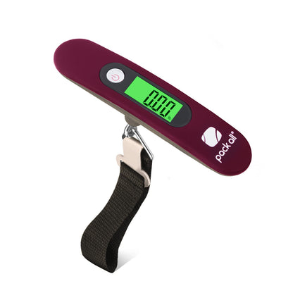 pack all Travel Accessories Bundle | TSA Cable Locks(4 Pack) & 88 Lbs Luggage Scale(Red)