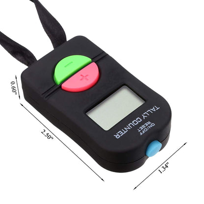 Woniutch Electronic Tally Counter/Handheld Number Clicker with Lanyard, 4-Digital,Disc Golf/Baseball Pitch/Bus Driver/Fish/Crochet Row Count (1 Pack)