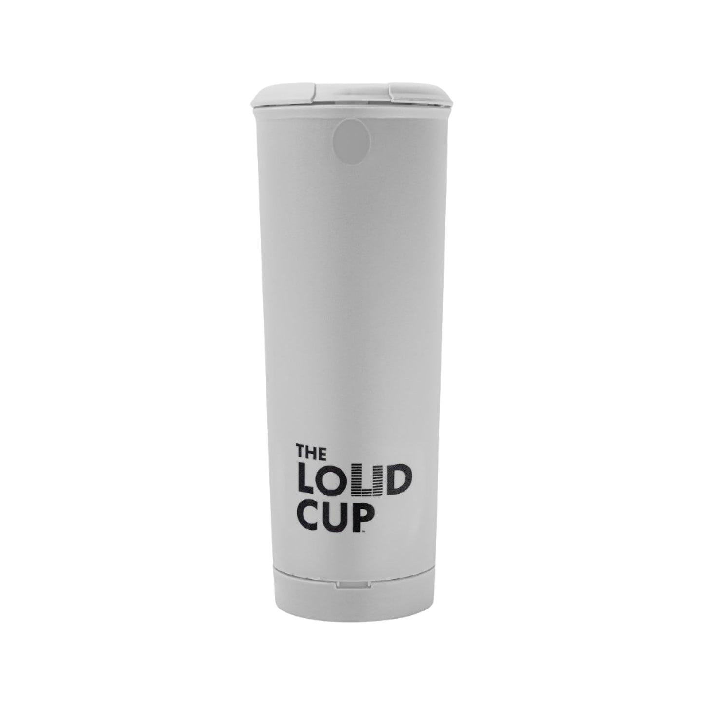 The LoudCup 20 oz Tumbler + Integrated Stadium Horn (Owl Grey) - Reusable Water Bottle for Sports Fans - Worlds Loudest Cup for Noisy Fans on Game Day & Tailgating