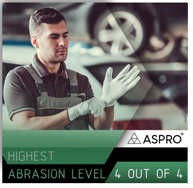 30 Pairs - Size XXL(11) - White Nylon PU coated work gloves for builders, gardeners, etc - By ASPRO (30 pairs, XX-LARGE (size 11))