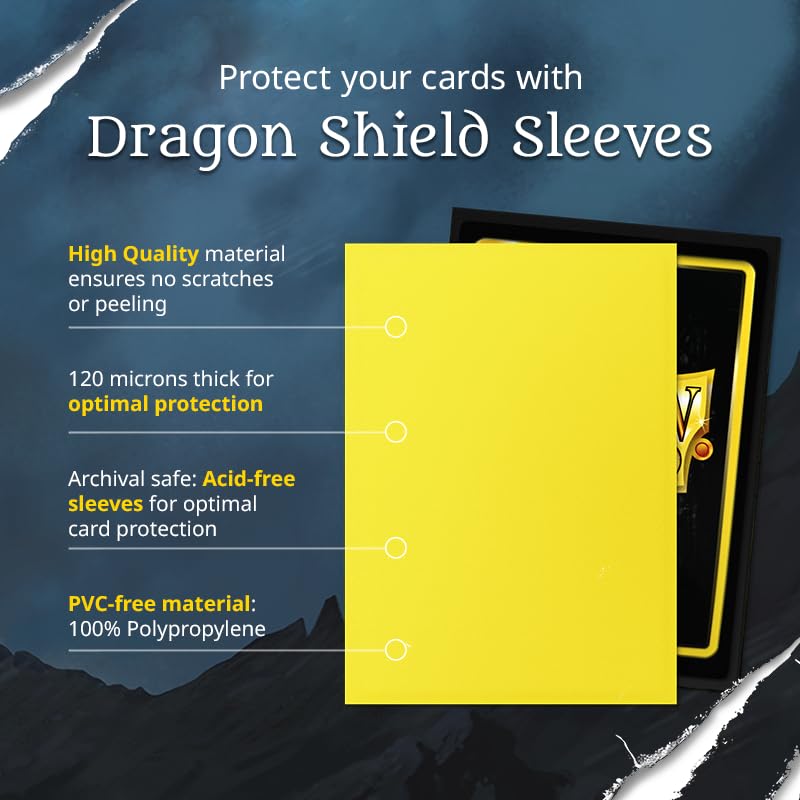 Arcane Tinmen ART11024 Sleeves: Dragon Shield Matte Jet (100) Standard Size 100pk-Jet, Black