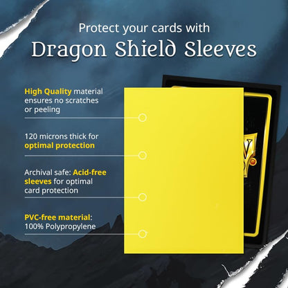 Arcane Tinmen ART11024 Sleeves: Dragon Shield Matte Jet (100) Standard Size 100pk-Jet, Black