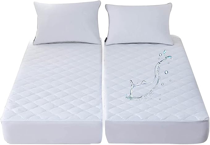 Waterproof Quilted Split California King Mattress Protector Pad