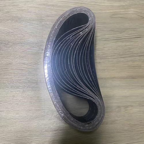 STEBRUAM Sanding Belt 75 x 533 mm, Sander Belts Set（3 Each of 80/120/150/240/400 Grains）for Belt Sander,for Grinding,Sharpening and Derusting (15 Pieces)