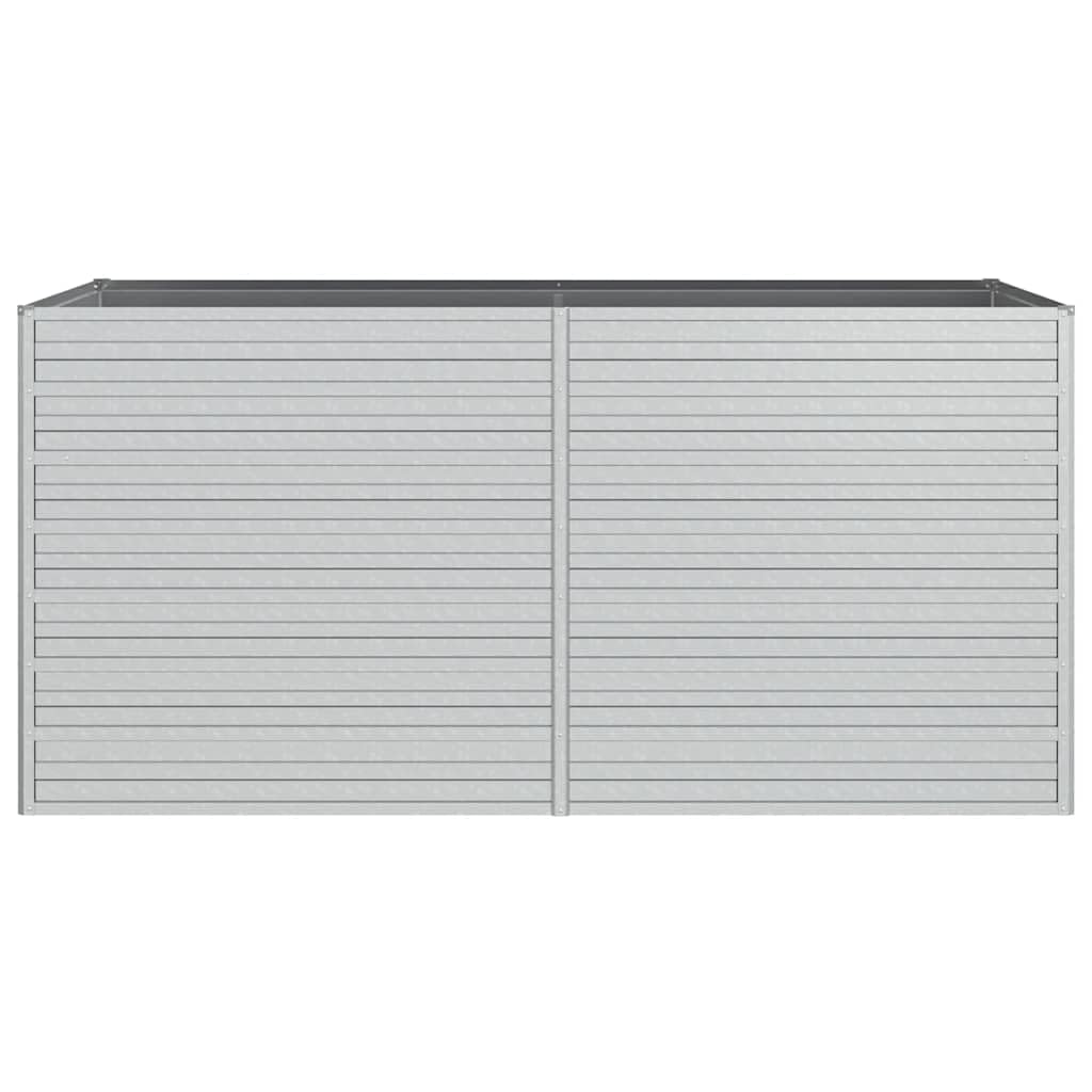 Shivorasphere Garden Raised Bed Silver Galvanized Steel Rectangular Planter Box 63 x 31.5 x 30.3 in Outdoor Raised Beds for Gardening Flower and Vegetable Growing