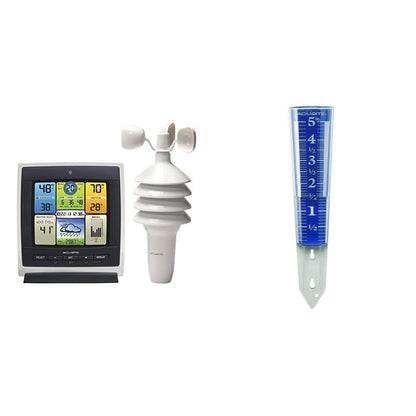 AcuRite Notos (3-in-1) Weather Station with 5" Rain Gauge and Accessories