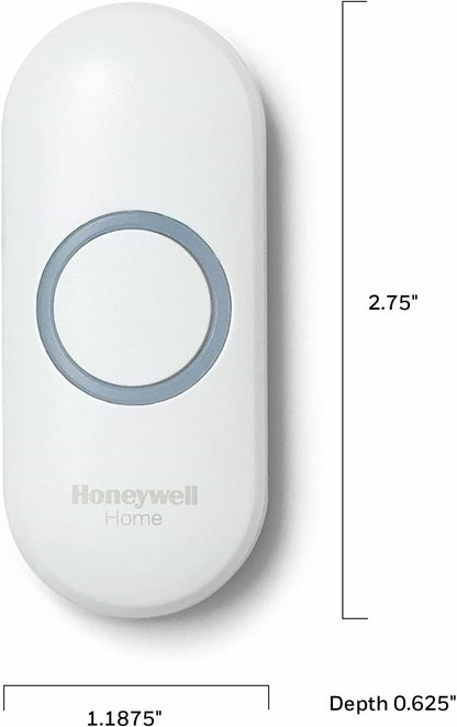 Honeywell Home RPWL400W2000 Honeywell Series 3, 4, 5, 9 Wireless Doorbell Push Button with Halo Light, White