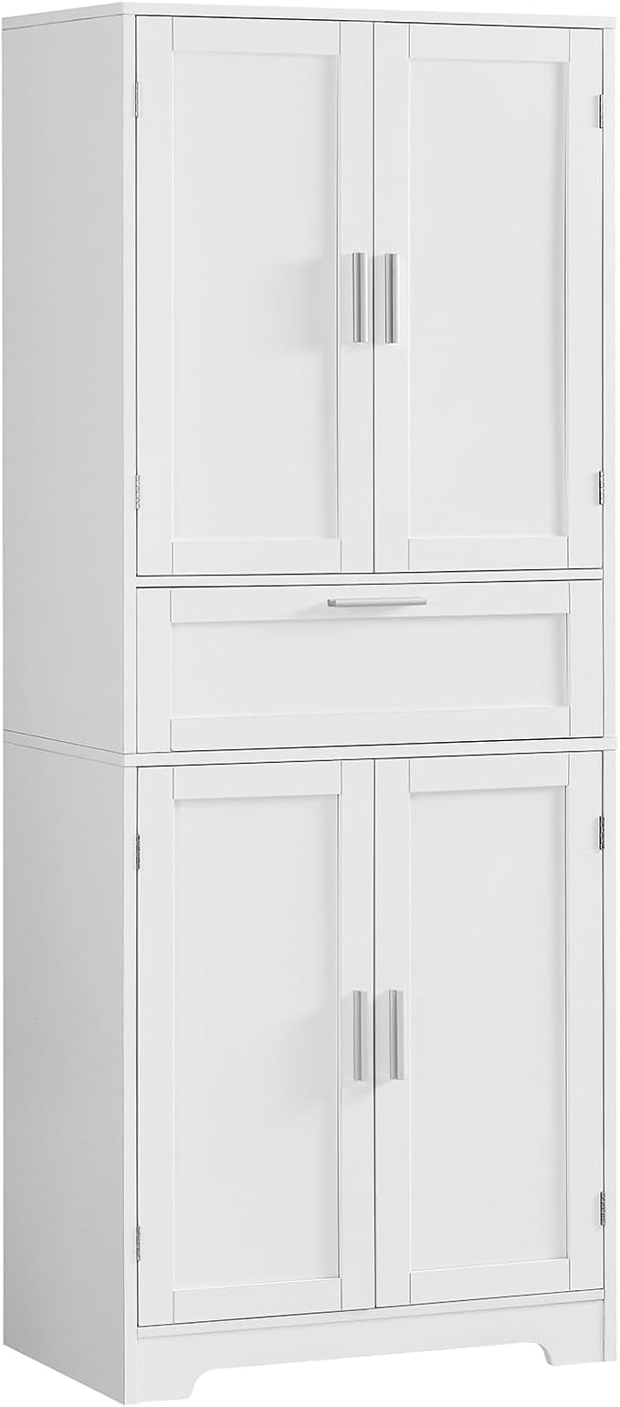 Iwell 67" Tall Storage Cabinet, Rattan Cabinet