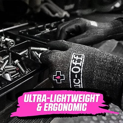 Muc-Off Mechanics Gloves, XL - Latex Free Gloves, Cut Resistant Work Gloves - Washable Safety Gloves for Bike, Motorcycle, Car Workshop