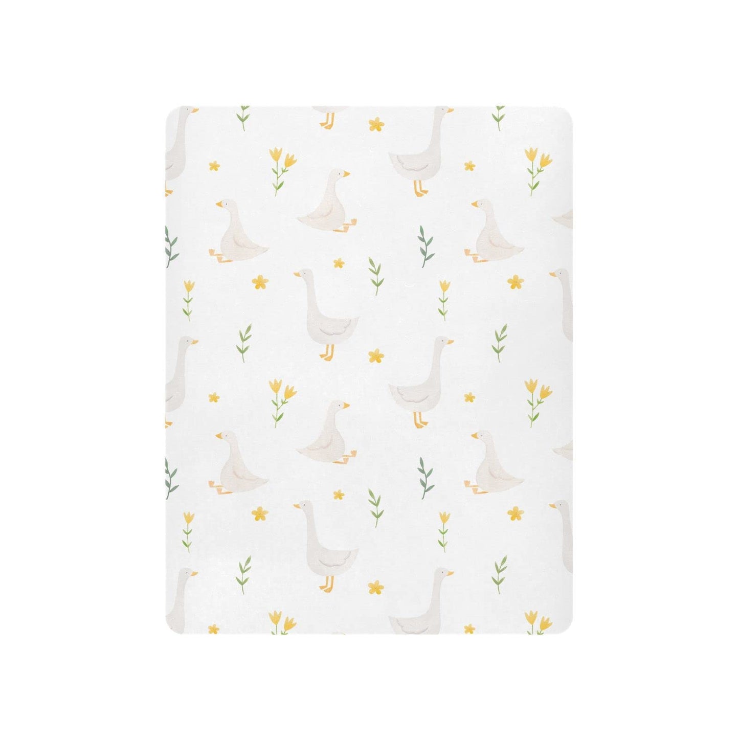 Burbuja Goose Bird Twig Crib Sheet for Boys Girls, Fitted Crib Sheet 28 x 52 in for Standard Crib & Toddler Bed Mattresses, Soft & Breathable