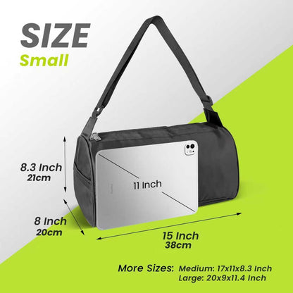 C&F BOGMOST Small Travel Duffel Bag Foldable Waterproof Gym Bag for Gym Beach Swim Bag Men Women Duffle Bag Lightweight Oxford Cloth Sports Bag -Black