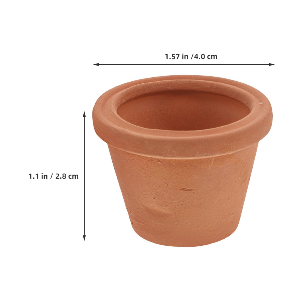 Alasum 3pcs Mini Terracotta Succulent Planters for Indoor Use Small Round Ceramic Pots for Cactus Herbs Space-Saving Natural Look Flower Pots for Desk Shelf Window Sill Home Office Decor