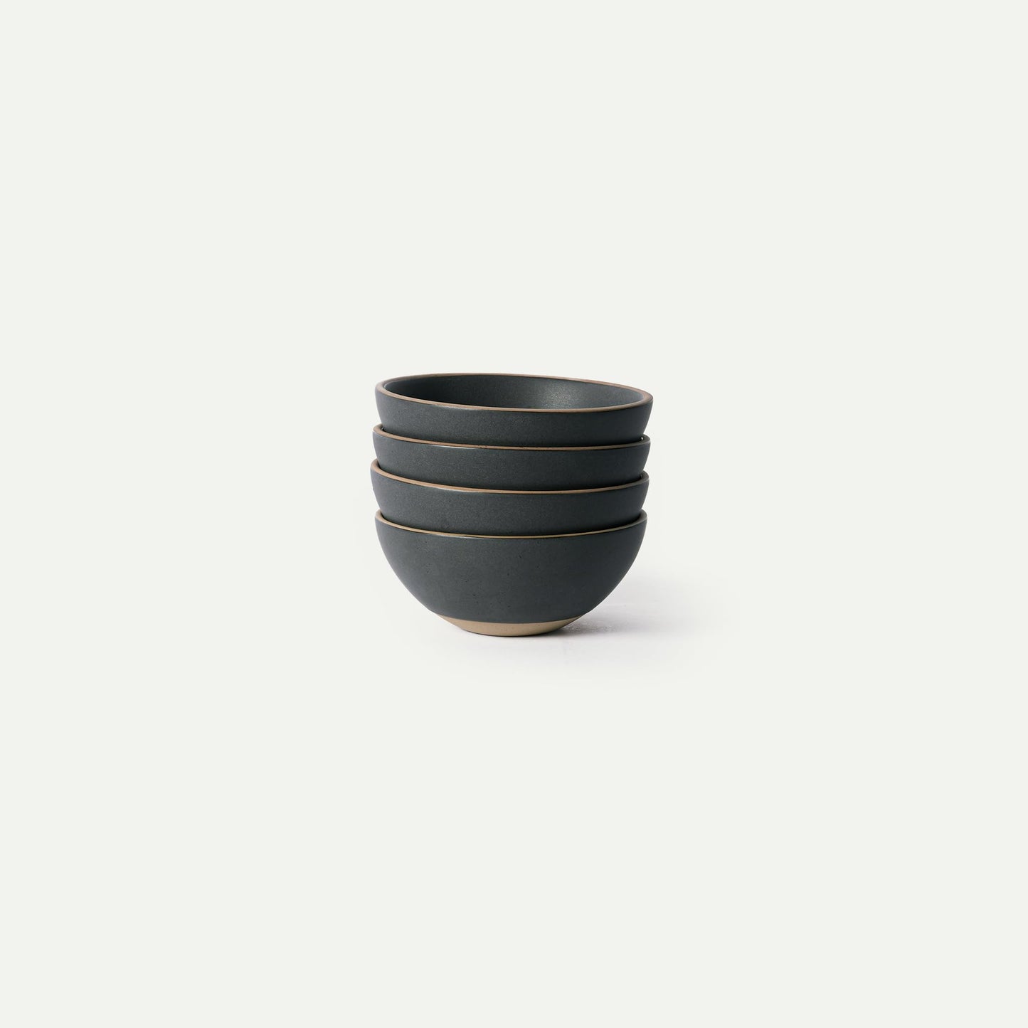 MORA Small Bowls Set of 4, 16oz Ceramic Pottery Dessert Bowls - Microwave, Oven and Dishwasher Safe - Liquorice