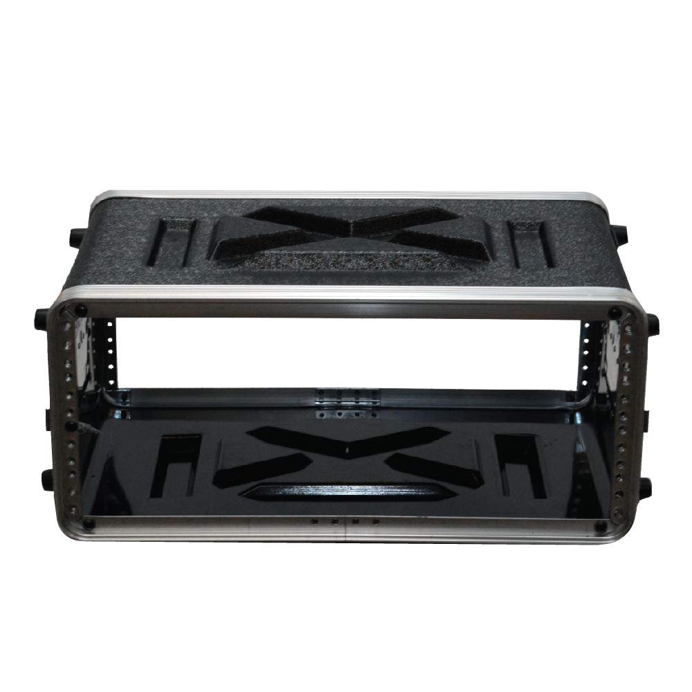 Seismic Audio - SALWR4S - Lightweight 4 Space Compact ABS Rack Case - 4U PA DJ Amp Effects Shallow Rack Case