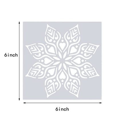 16 Pcs (6 x 6 Inch) Reusable Stencils, Mandala Stencils Mandala Dot Painting Templates Stencil for DIY Painting Art Scrapbook