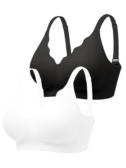 Wireless Jelly Bras for Women No Underwire with Support - S-2XL Seamless Bralettes Everyday Comfort Tshirt Padded Bra