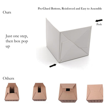 Oletx 25 Pcs White Paper Gift Boxes, Small Candy Boxes Bulk, 4x4x4 inch Gift Box with Lids, Goodie Treat Boxes for Party Favors, Birthday Gifts, Wedding Gifts