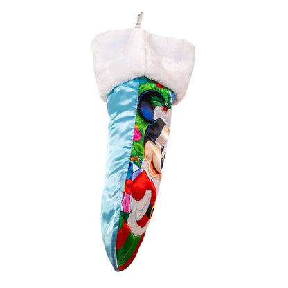 Kurt Adler Santa Mickey Mouse Stocking with Plush Cuff