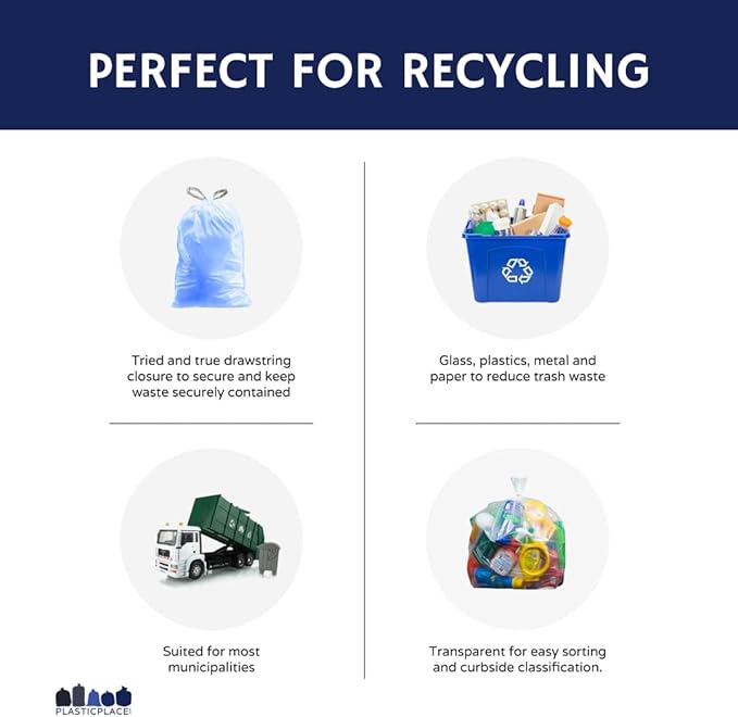 Plasticplace Custom Fit Trash Bags, Compatible