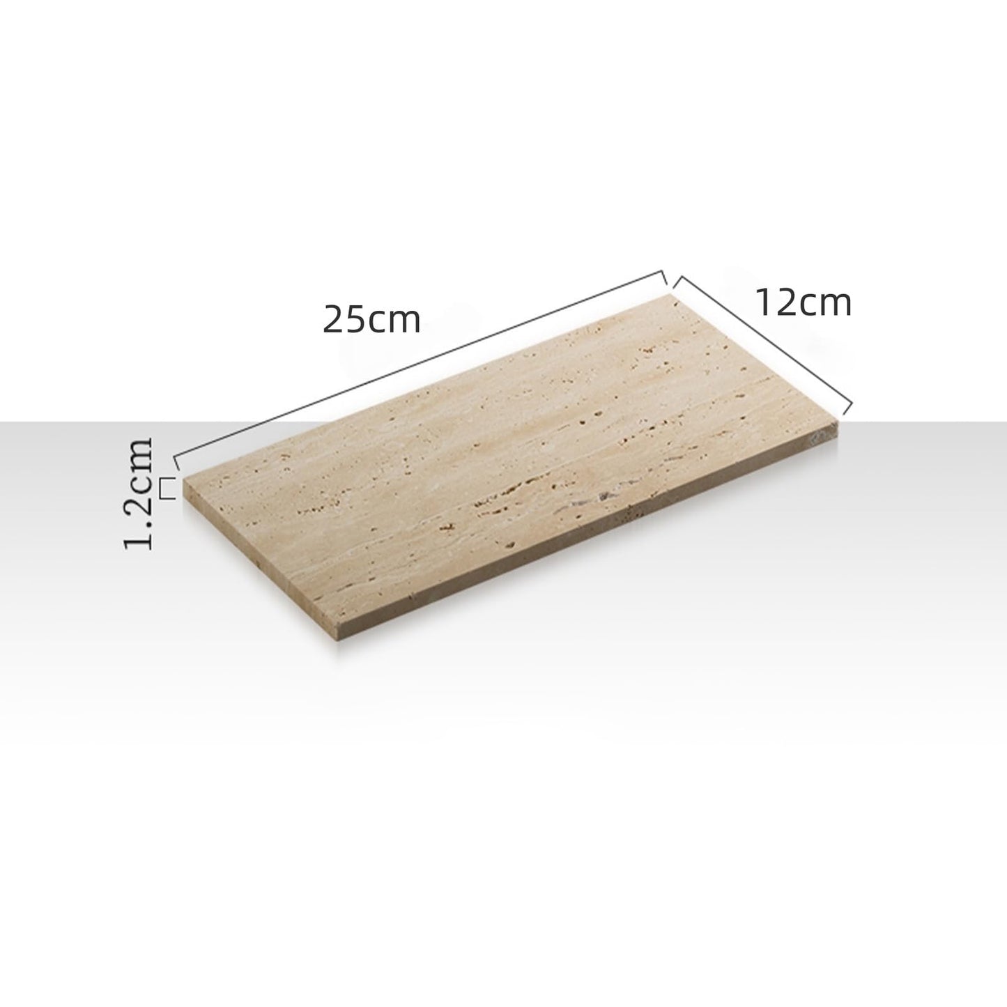Natural Marble Board，Bathroom Trays Perfume Tray Jewelry Candle Plate (Travertine, 9.8 * 4.7 in)