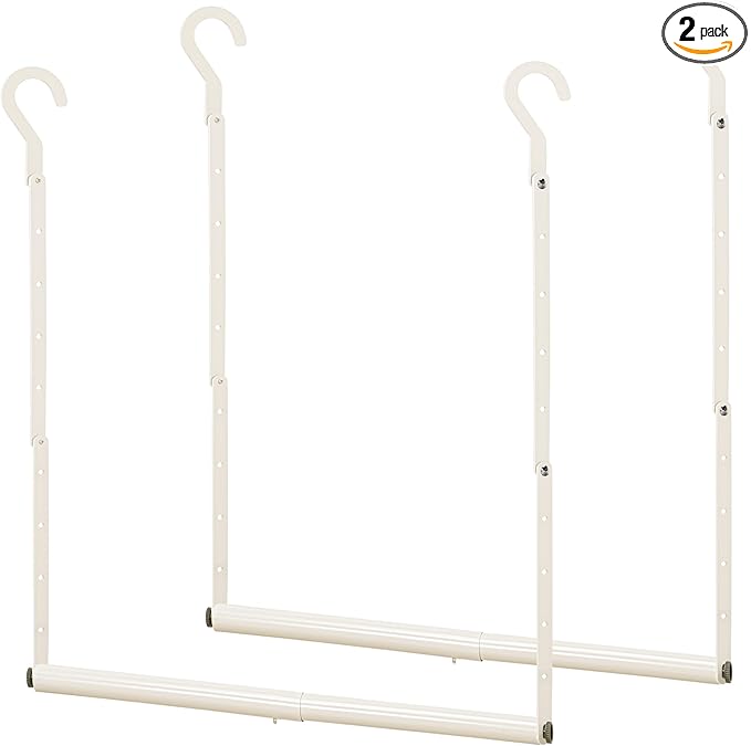 STORAGE MANIAC Adjustable Closet Rod Hanging Clothes Heavy Duty Closet Extender