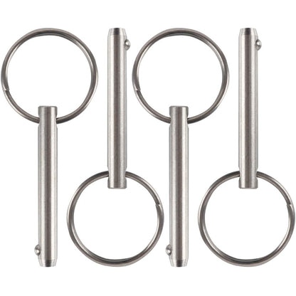 4 Pcs Quick Release Pin, Diameter 1/4", Usable Length 1-1/2", Overall Length 2", Full 316 Stainless Steel, Bimini Top Pin, Marine Hardware
