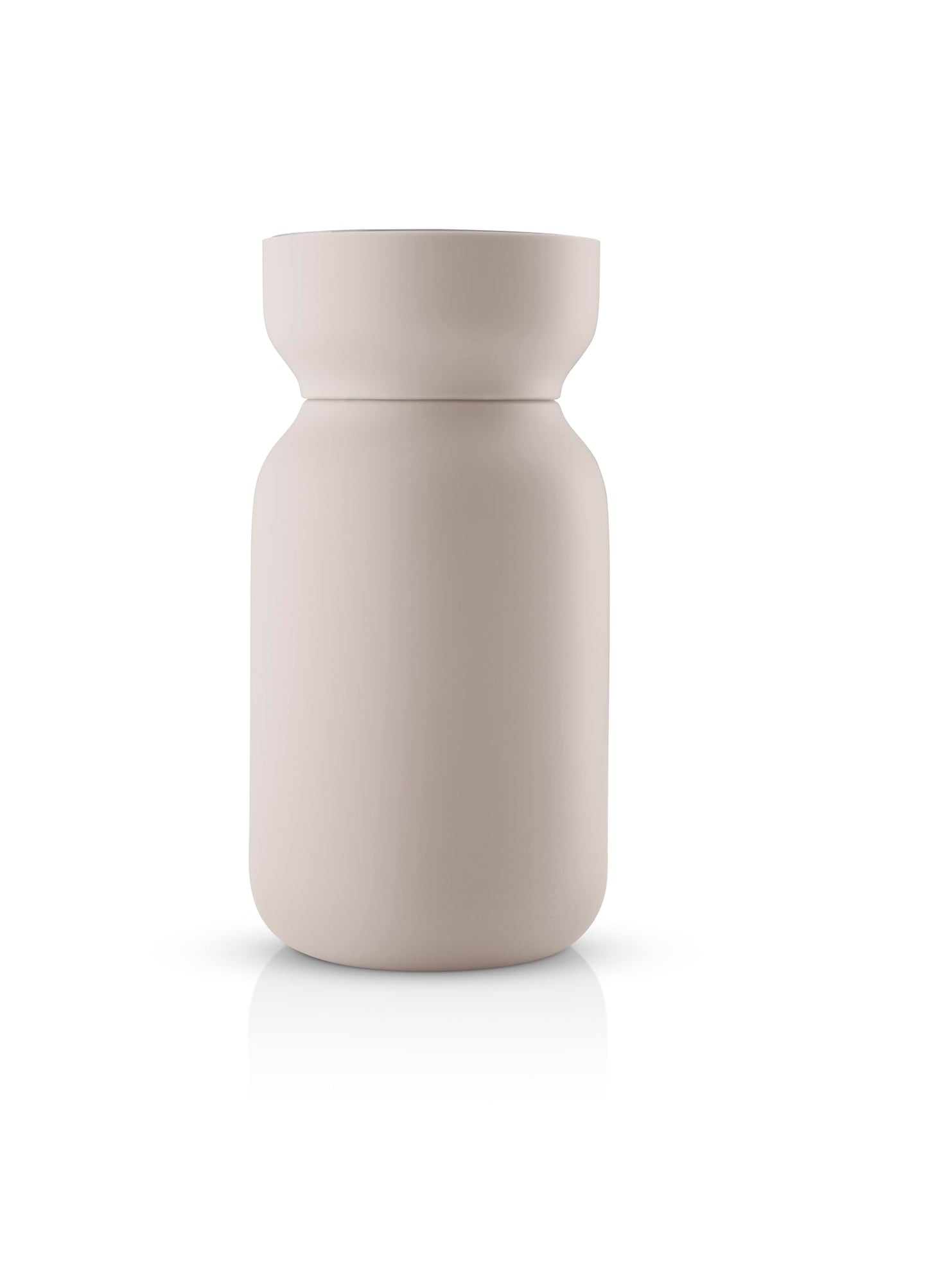 Eva Solo Sapor Shaker, Stainless Steel and Recycled Plastic, Sand, 0.39 lb, Cylindrical, 3-Setting Twist Top, Sugar Salt Herb Dispenser