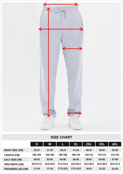 COMEOR Men's Cotton Jogging Pants - Long Men's Sweatpants - Men's Jogger Training Trousers, Relaxing Track Suit Bottom (Black, M)