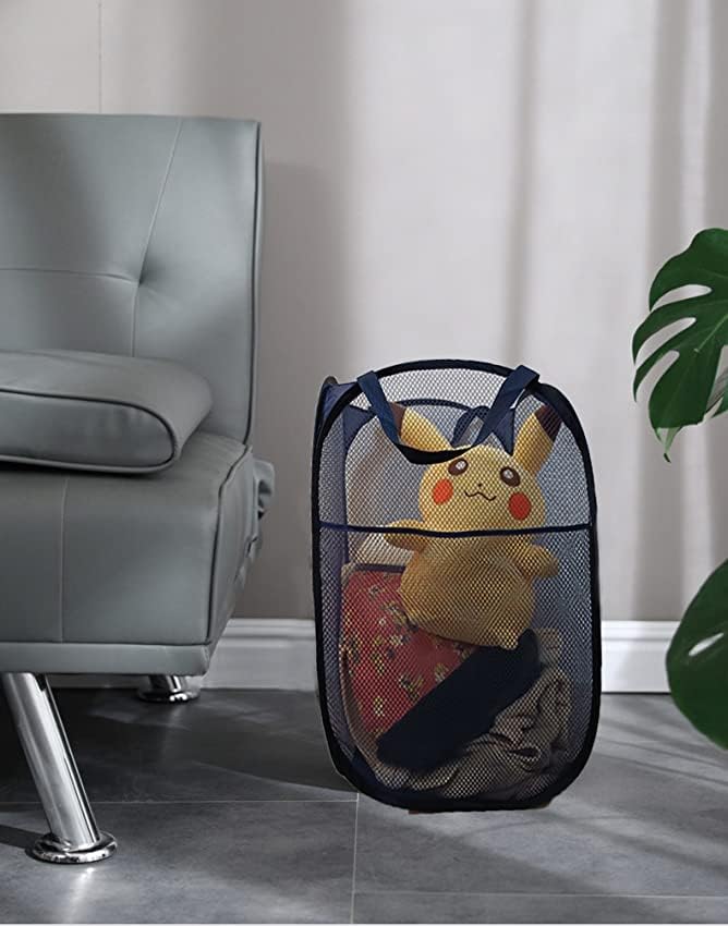 2 Pack Pop Up Laundry Hampers, Collapsible Mesh Laundry Basket, Foldable